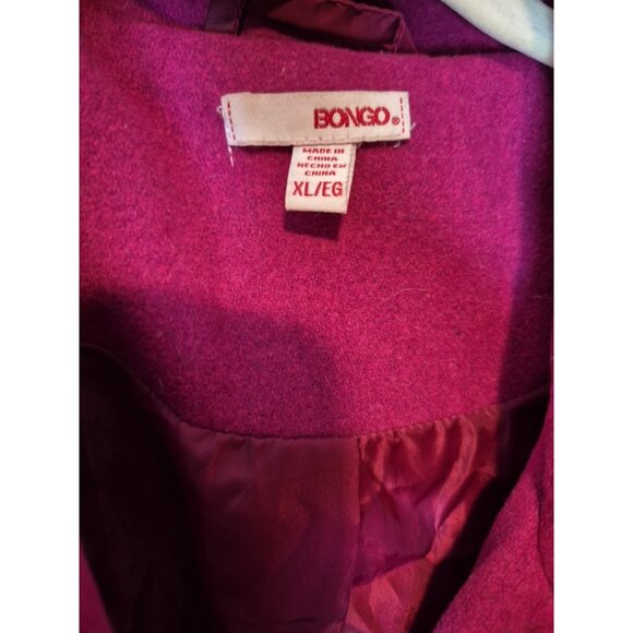 Bongo Y2K Purple Wool Blend Peacoat Women’s Size XL - Picture 3 of 4